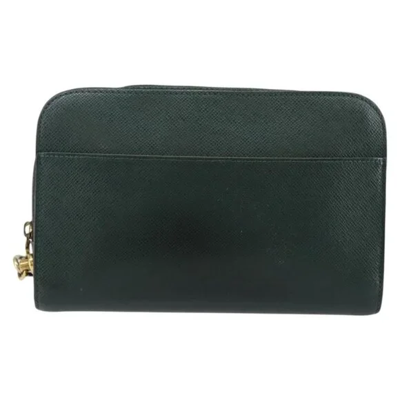 LOUIS VUITTON Taiga Baikal Clutch Bag Epicea - Picture 3 of 14